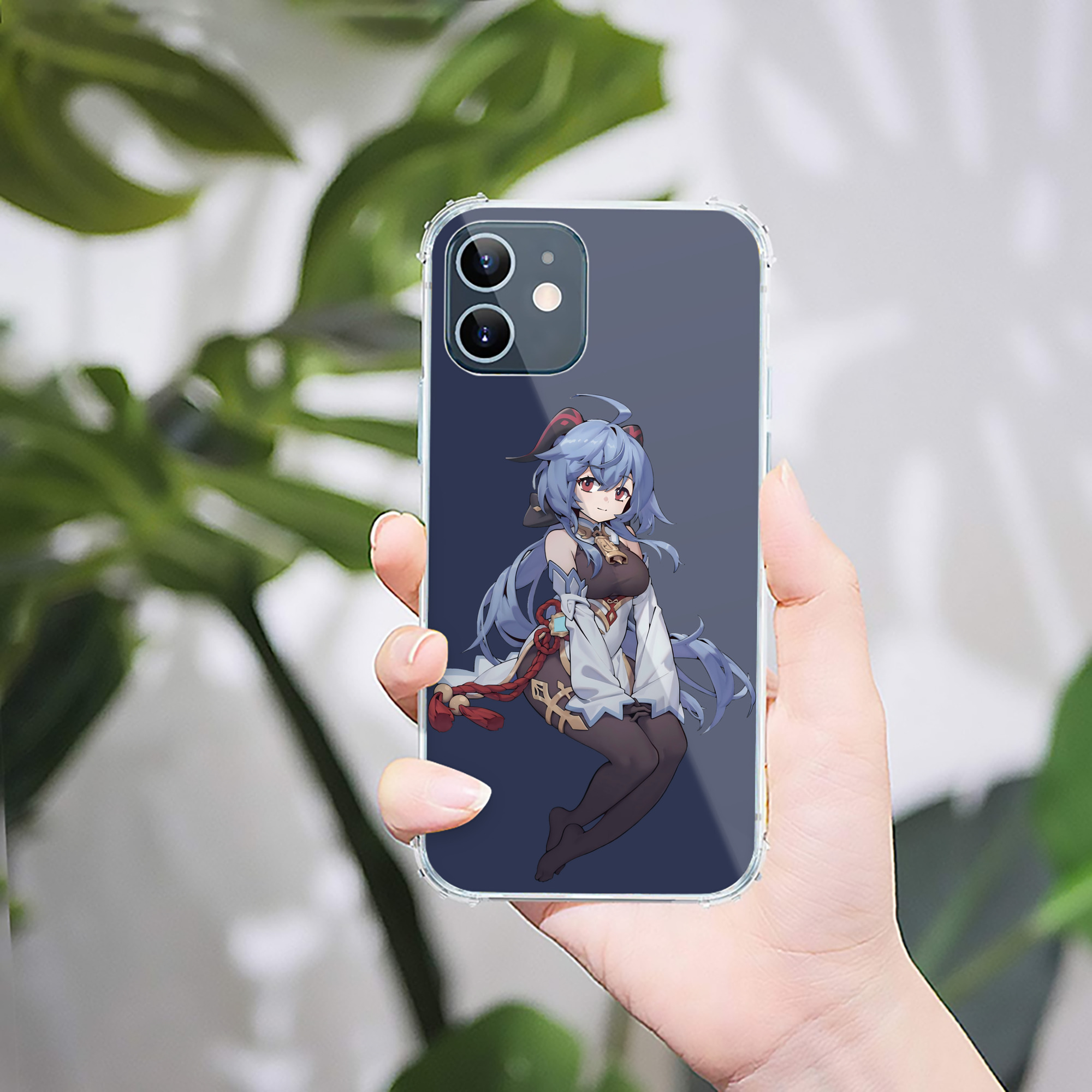 げんし神 甘雨 かんう genshin Ganyu 【iPhone 12シリーズ対応】透明スマホケース（クリアソフトケース）